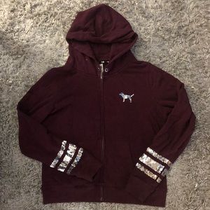 Maroon VS Pink Bling Hoodie